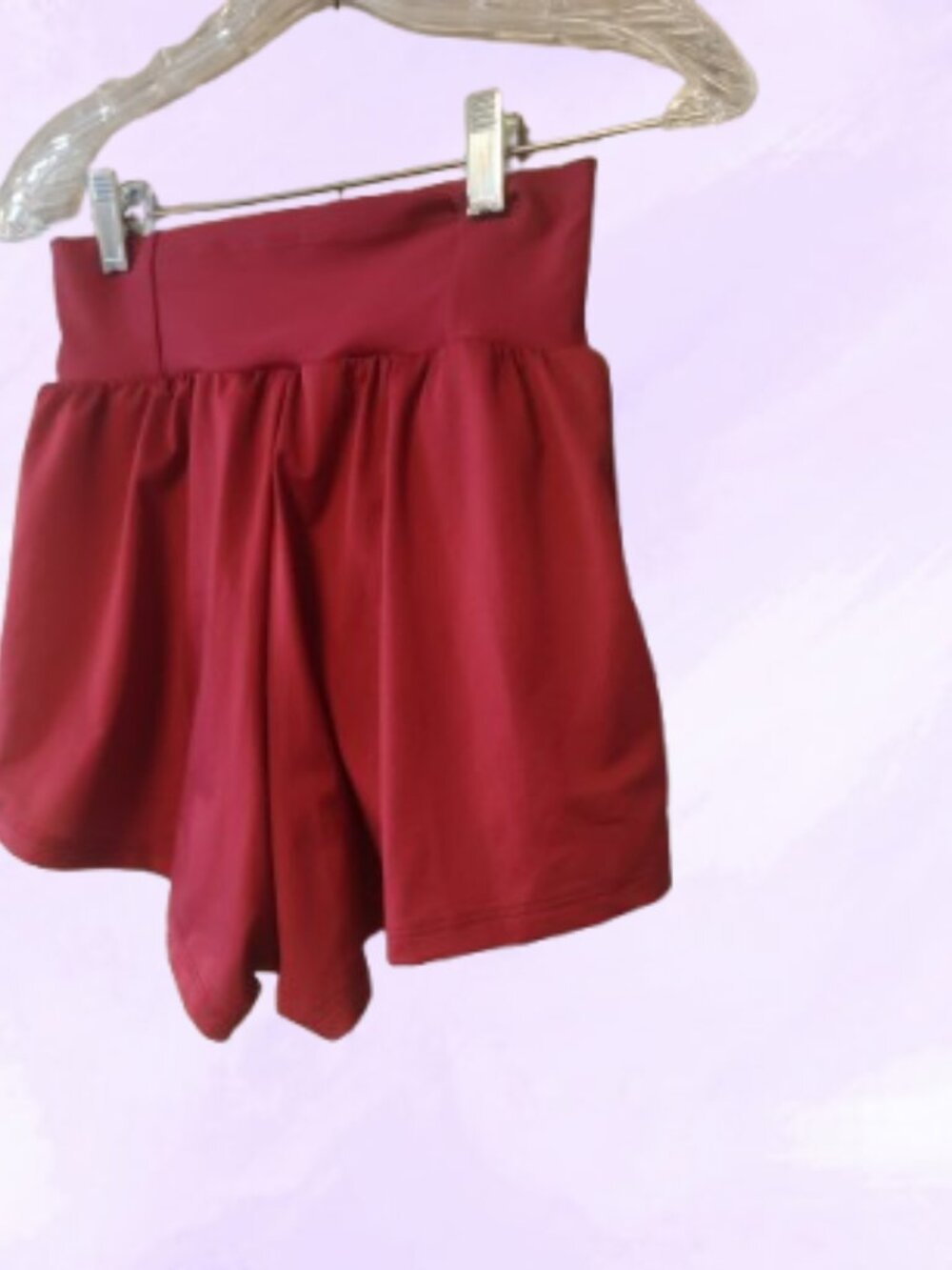 bundle of XS's exercise shorts in burgundy red and brown. Tags have been removed - Picture 5 of 9